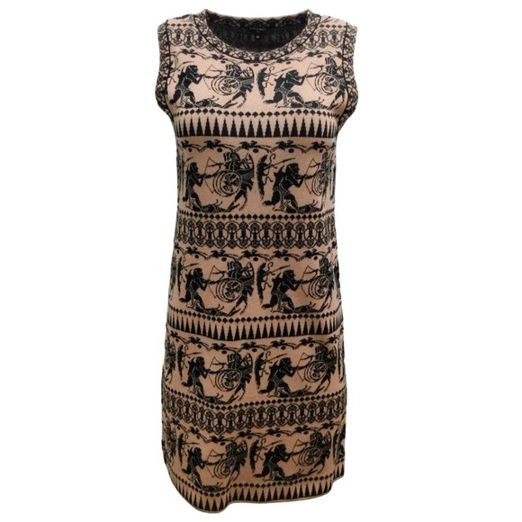 CHANEL Dresses & Skirts - Chanel Blush Pink / Black 2018 Greece Sleeveless Printed Knit Mini Cocktail Dres